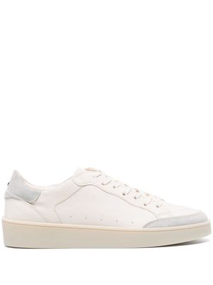 Canali panelled leather sneakers - White