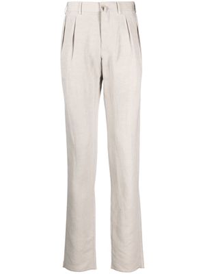 Canali pleat-detail chino trousers - Neutrals