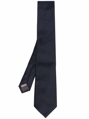 Canali pointed silk tie - Blue