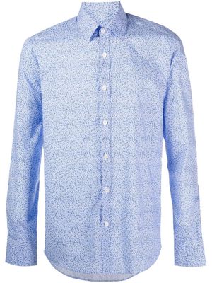 Canali print button-down shirt - Blue