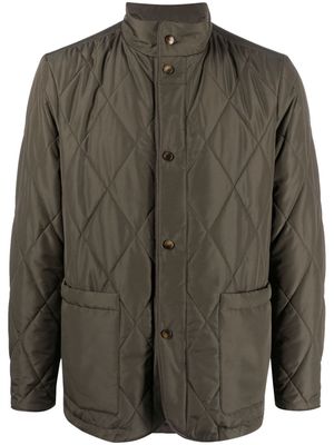 Canali quilted lightweight jacket - Green