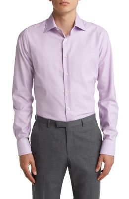 Canali Regular Fit Cotton Dress Shirt in Light Purple