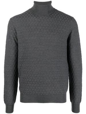 Canali roll-neck knit jumper - Grey