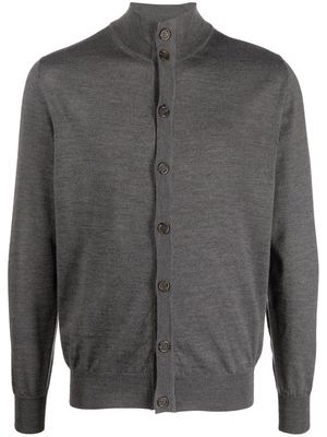 Canali roll-neck wool cardigan - Grey