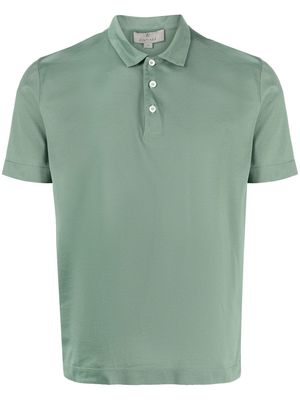 Canali short-sleeved cotton polo shirt - Green