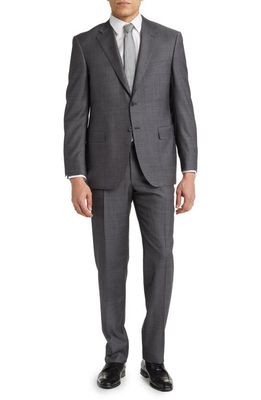 Canali Siena Classic Fit Solid Wool Suit in Grey
