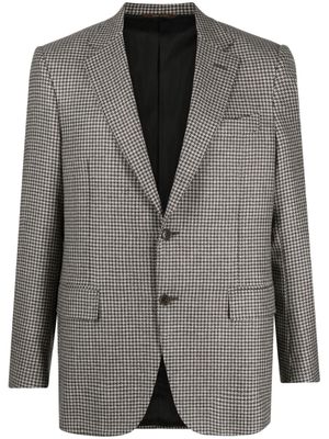 Canali single-breasted houndstooth blazer - Grey