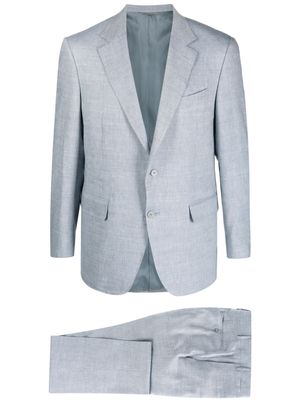 Canali single-breasted linen-wool suit - Blue