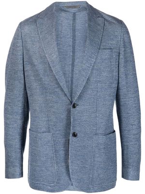 Canali single-breasted long-sleeved blazer - Blue