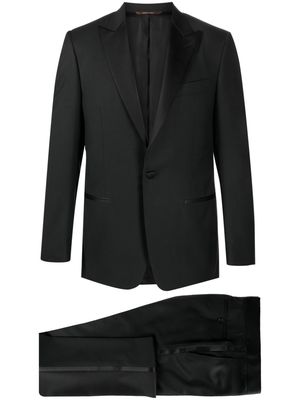 Canali single-breasted peak-lapel suit - Black