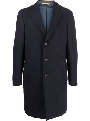 Canali single-breasted wool overcoat - Blue