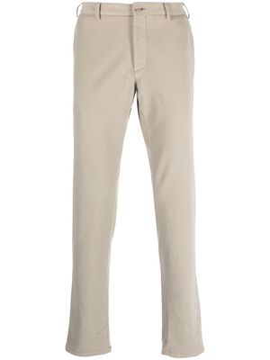 Canali slim cut cotton chino trousers - Neutrals