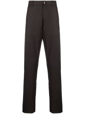 Canali slim-cut wool chino trousers - Brown