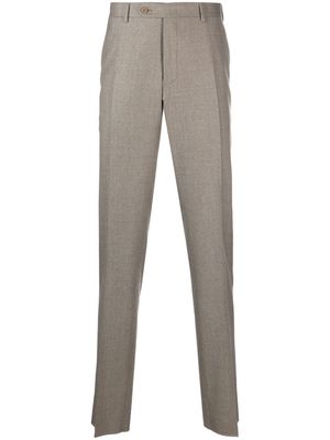 Canali slim-cut wool chino trousers - Neutrals