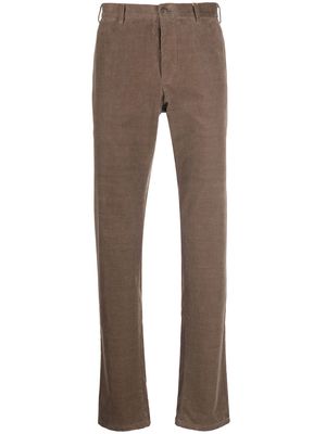 Canali slim-fit tailored trousers - Brown
