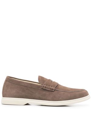 Canali slip-on penny slot loafers - Brown