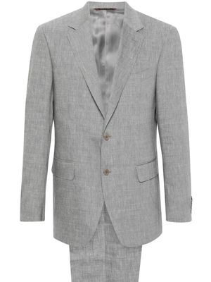 Canali slub-texture suit - Grey