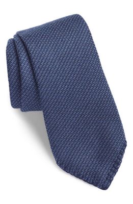 Canali Solid Silk & Cashmere Tie in Dark Blue