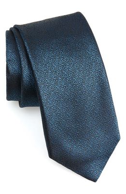 Canali Solid Silk Tie in Blue/Green