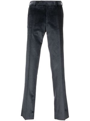 Canali straight-leg velvet corduroy trousers - Grey