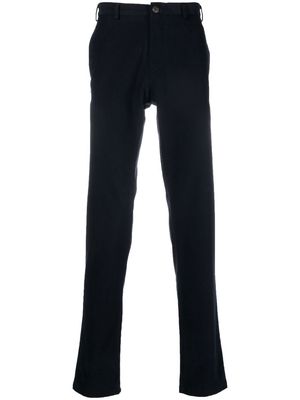 Canali straight-leg velvet trousers - Blue