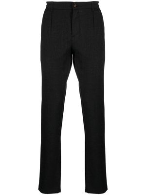 Canali straight-leg wool trousers - Black