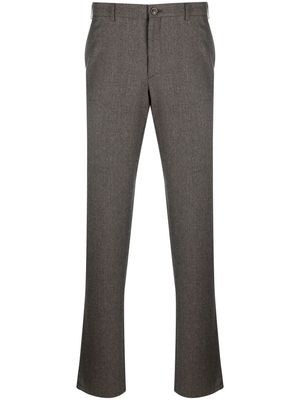 Canali straight-leg wool trousers - Brown