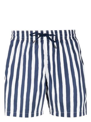 Canali stripe-pattern swim shorts - Blue