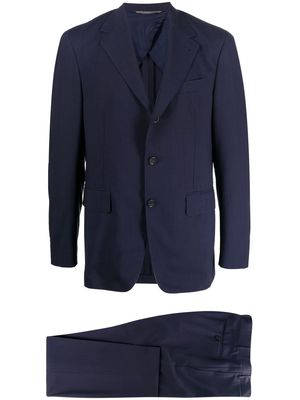 Canali tailored single-breasted wool suit - Blue