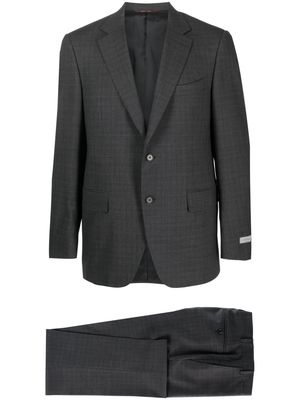 Canali textured-finish single-breasted suit - Grey