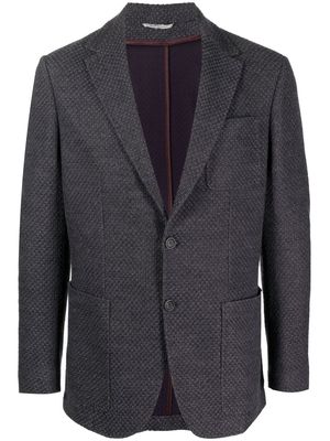 Canali textured-knit wool blazer - Grey