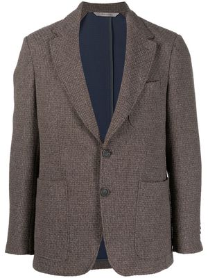 CANALI textured single-breasted blazer - Brown