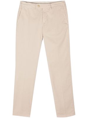 Canali twill-weave chino trousers - Neutrals