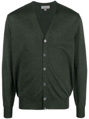 Canali V-neck merino-wool cardigan - Green