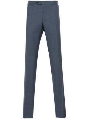 Canali wool pressed-crease straight trousers - Blue