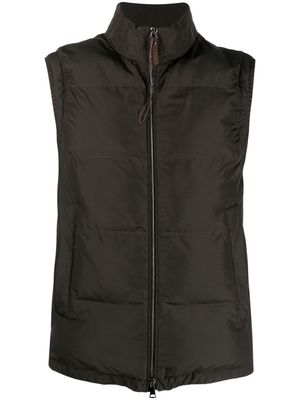 Canali zip-up padded vest - Green