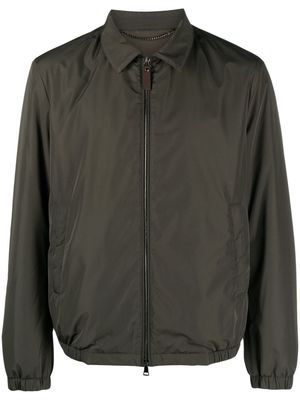 Canali zip-up shirt jacket - Green