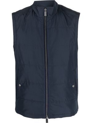 Canali zipped-up fastening vest - Blue
