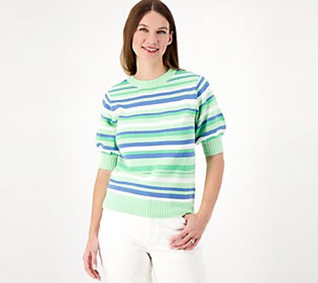 Candace Cameron Bure Summer Sweater with Puff Sleeve