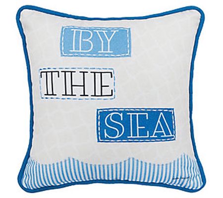 C&F Home 10" x 10" By The Sea Printed/Applique Throw Pillow