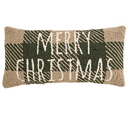 C&F Home 12" x 24" Lockley Christmas Hooked Thr ow Pillow