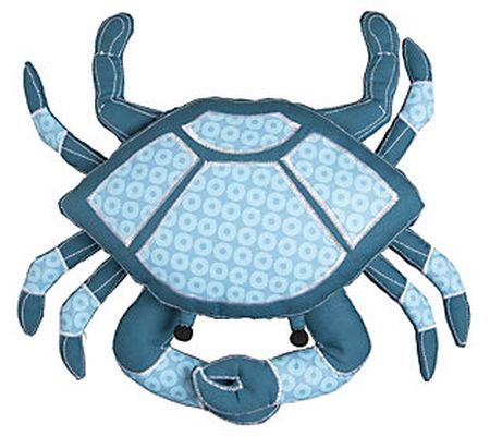 C&F Home 14" x 15" x 3.5" Crab Shaped Applique Throw Pillow