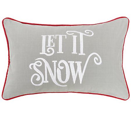 C&F Home 22" x 14" Let It Snow Printed Throw Pi llow