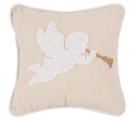 C&F Home 8" x 8" Singing Angel French Knot Thro w Pillow