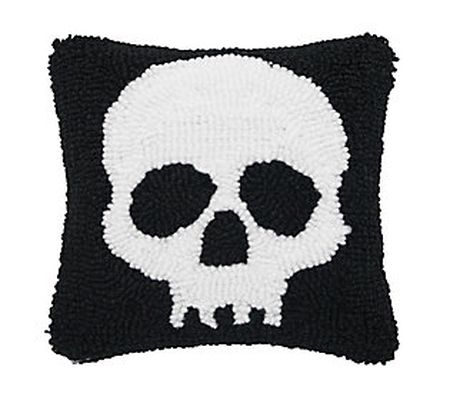 C&F Home 8" x 8" Skull Hooked Throw Pillow