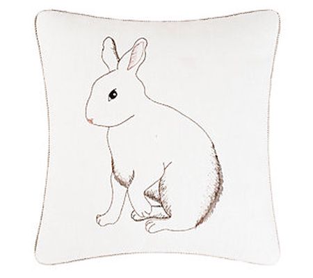 C&F Home Bunny Embroidered Pillow