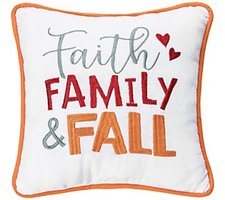 C&F Home Faith, Family, Fall Pillow