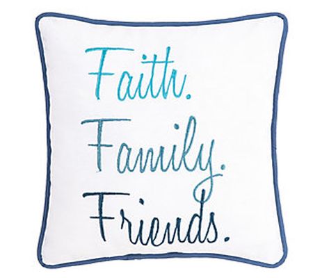 C&F Home Faith Family Friends Pillow