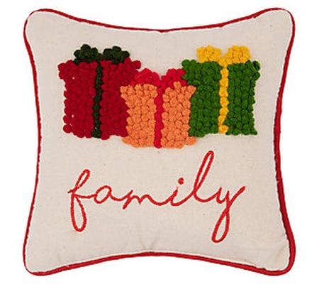 C&F Home Family Presents French Knot Throw Pillow