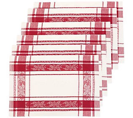 C&F Home Jacquard Holly Placemat Set of 6